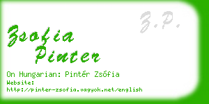 zsofia pinter business card